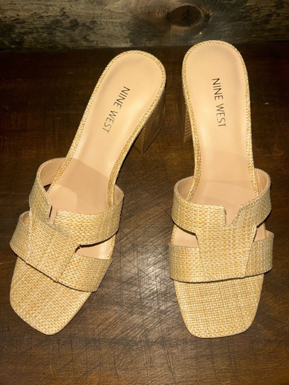 Nine West Woven Block Heel Sandals
